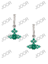 Vivienne Westwood FEODORITA HOOP EARRINGS - Mint Green