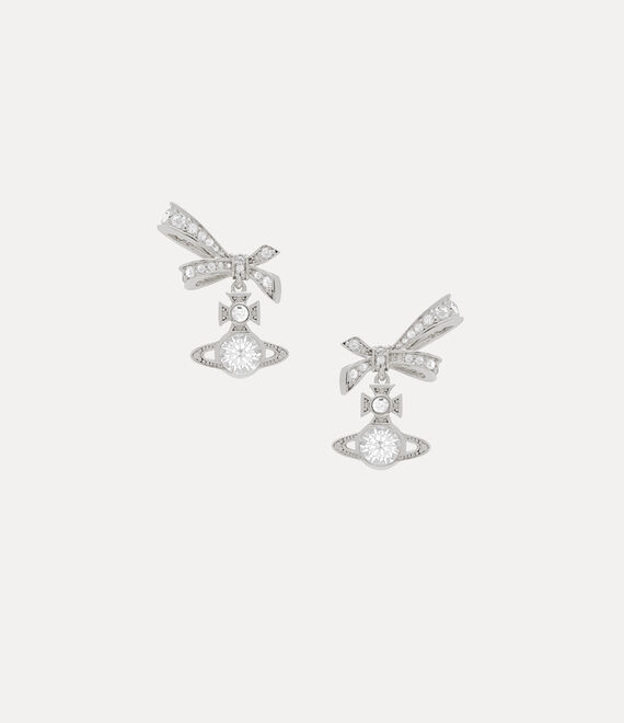 Vivienne Westwood ANGELIQUE EARRINGS (925) - PLATINUM / WHITE CZ