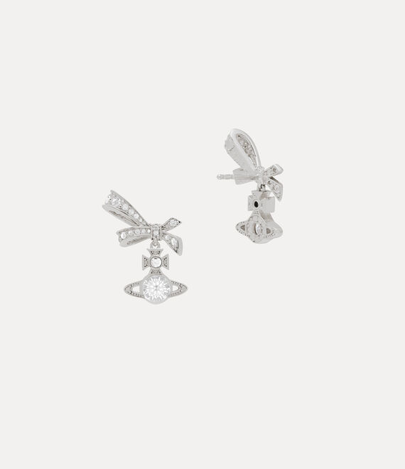 Vivienne Westwood ANGELIQUE EARRINGS (925) - PLATINUM / WHITE CZ