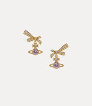 Vivienne Westwood ANGELIQUE EARRINGS (925) - GOLD / LAVENDER PINK CZ