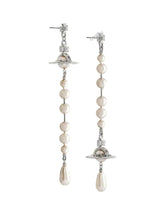 Vivienne Westwood broken pearl earrings platinum