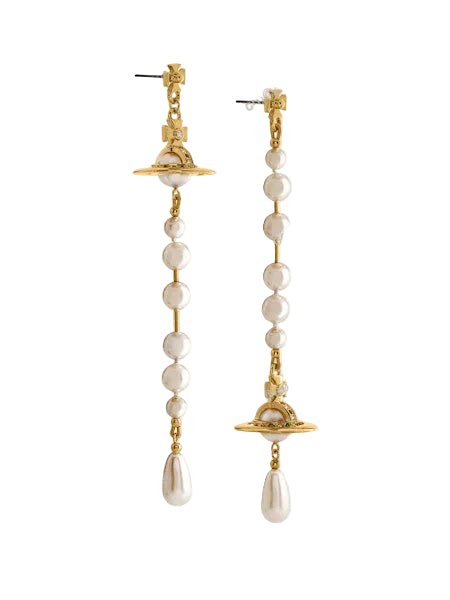 Vivienne Westwood Broken Pearl Earrings Gold