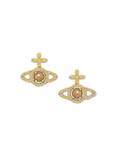 Vivienne Westwood Olympia Pearl Earrings Amber