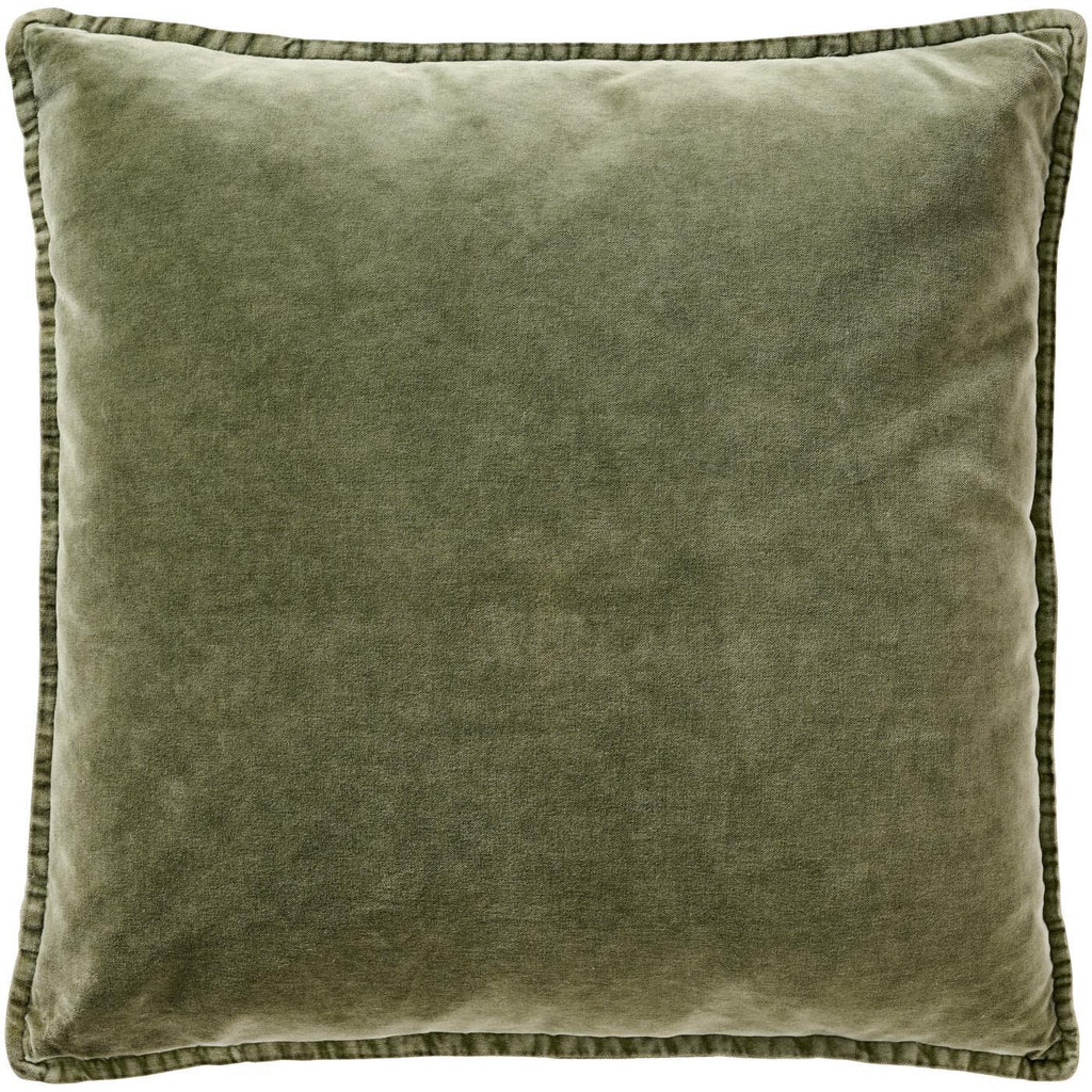 IB Laursen Cushion cover velvet olive