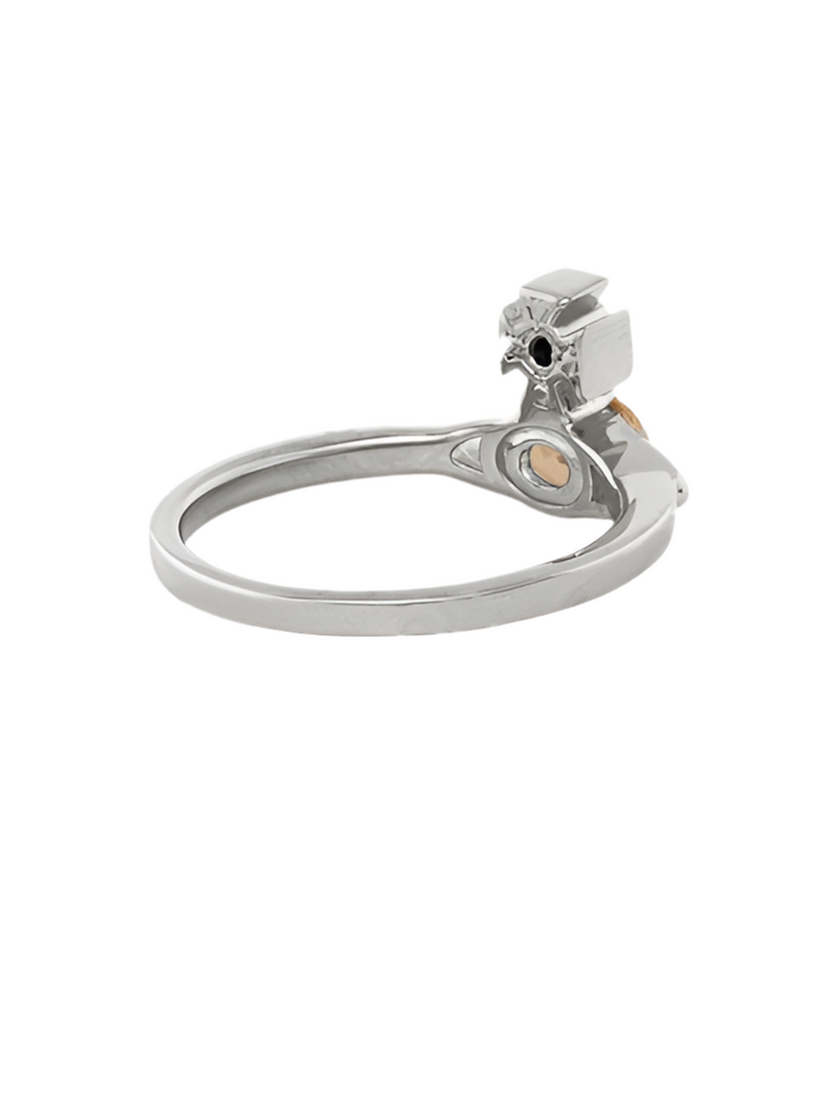 Vivienne Westwood ALLIE RING - PLATINUM / Light Brown CZ