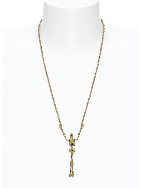 SS24 Vivienne Westwood Skeleton Long Necklace - Gold