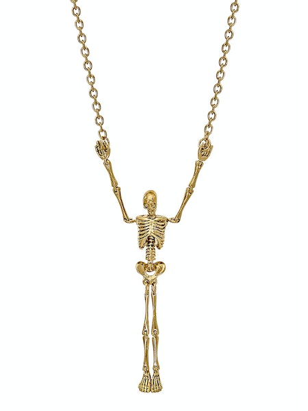 SS24 Vivienne Westwood Skeleton Long Necklace - Gold