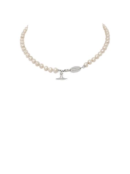 Vivienne Westwood Simonetta Pearl Necklace - Silver Tone