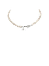 Vivienne Westwood Simonetta Pearl Necklace - Silver Tone