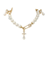 Vivienne Westwood LUCRECE LARGE PEARL NECKLACE - GOLD / WHITE CZ