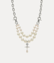 Vivienne Westwood AIDA NECKLACE - PLATINUM / CREAMROSE