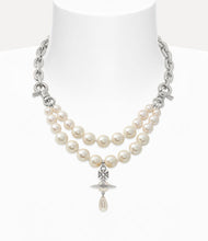 Vivienne Westwood AIDA NECKLACE - PLATINUM / CREAMROSE