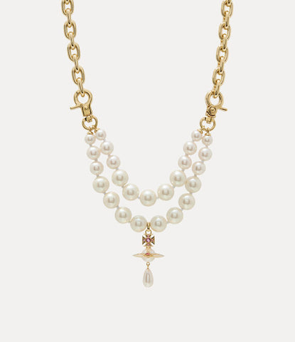 Vivienne Westwood AIDA NECKLACE - GOLD / CREAMROSE