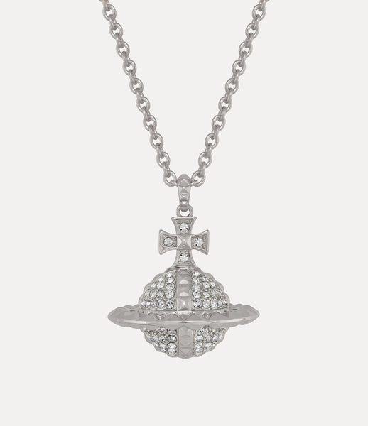 Vivienne Westwood Mayfair Large Orb Pendant - Rhodium/ Crystal