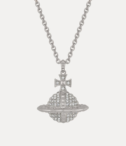 Vivienne Westwood Mayfair Large Orb Pendant - Rhodium/ Crystal
