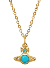 SS24 Vivienne Westwood London Orb Pendant - Gold/Turquoise