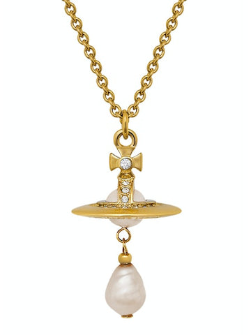 Vivienne Westwood Aleksa Pendant- Gold/Creamrose Pearl