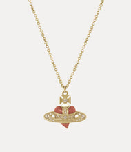 Vivienne Westwood NEW DIAMANTE HEART PENDANT - GOLD/LIGHT GOLD QUARTZ