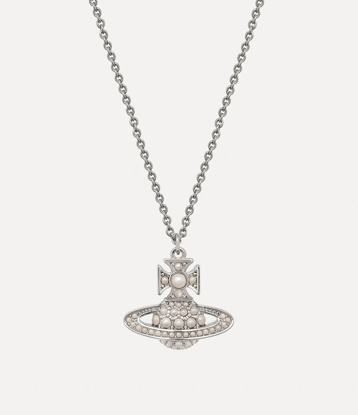 Vivienne Westwood Luzia Bas Relief Pendant - Platinum/Creampearl