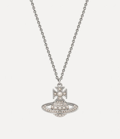 Vivienne Westwood Luzia Bas Relief Pendant - Platinum/Creampearl