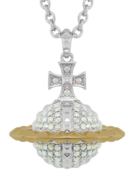 Vivienne Westwood Mayfair Large Orb Pendant - SS26-RHODIUM / GOLD / CRYSTAL