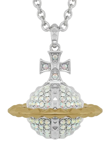 Vivienne Westwood Mayfair Large Orb Pendant - SS26-RHODIUM / GOLD / CRYSTAL