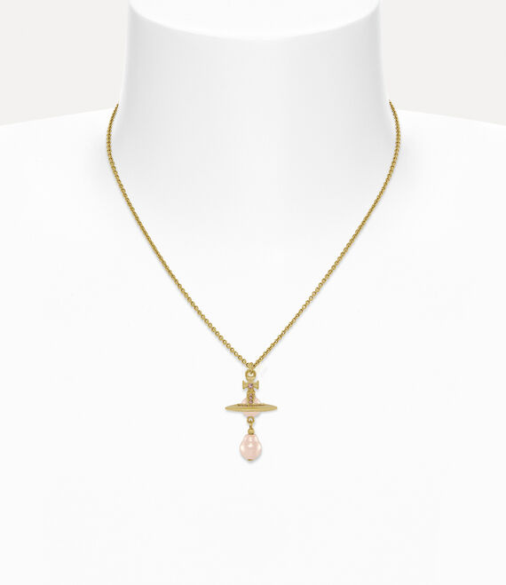 Vivienne Westwood Aleksa Pendant- Gold Peach Pearl