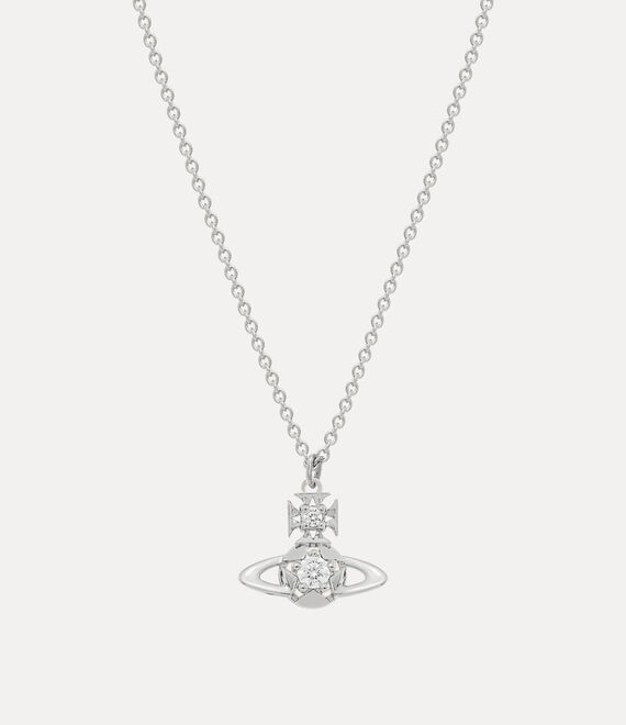 Vivienne Westwood Lee Orb Pendant Platinum / White CZ