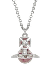 Vivienne Westwood Capucine pendant SS26-PLATINUM / WHITE Crystal / LIGHT ROSE