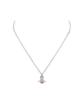 Vivienne Westwood Capucine pendant SS26-PLATINUM / WHITE Crystal / LIGHT ROSE
