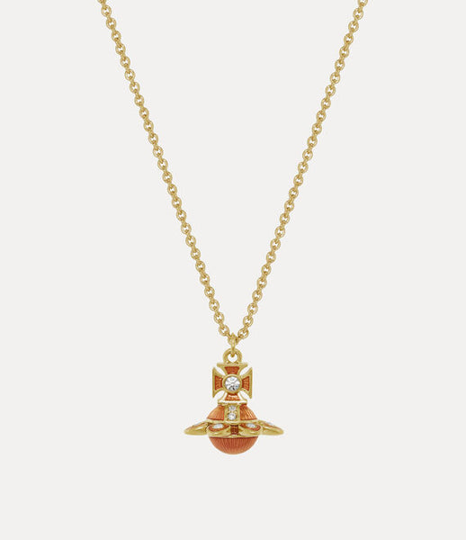 Vivienne Westwood Capucine pendant SS26-gold / white crystal / fuchsia