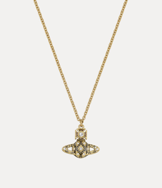 Vivienne Westwood RACHELLE BAS RELIEF PENDANT - GOLD/WHITE