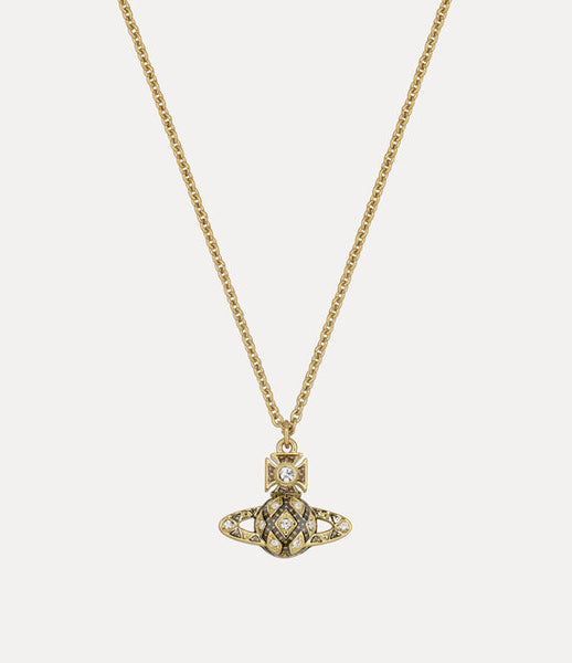Vivienne Westwood RACHELLE BAS RELIEF PENDANT - GOLD/WHITE