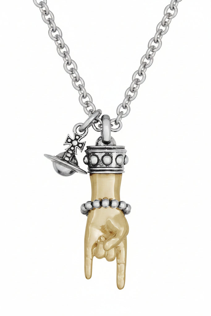 Vivienne Westwood MAN. ANATOLY LONG PENDANT - PLATINUM / GOLD