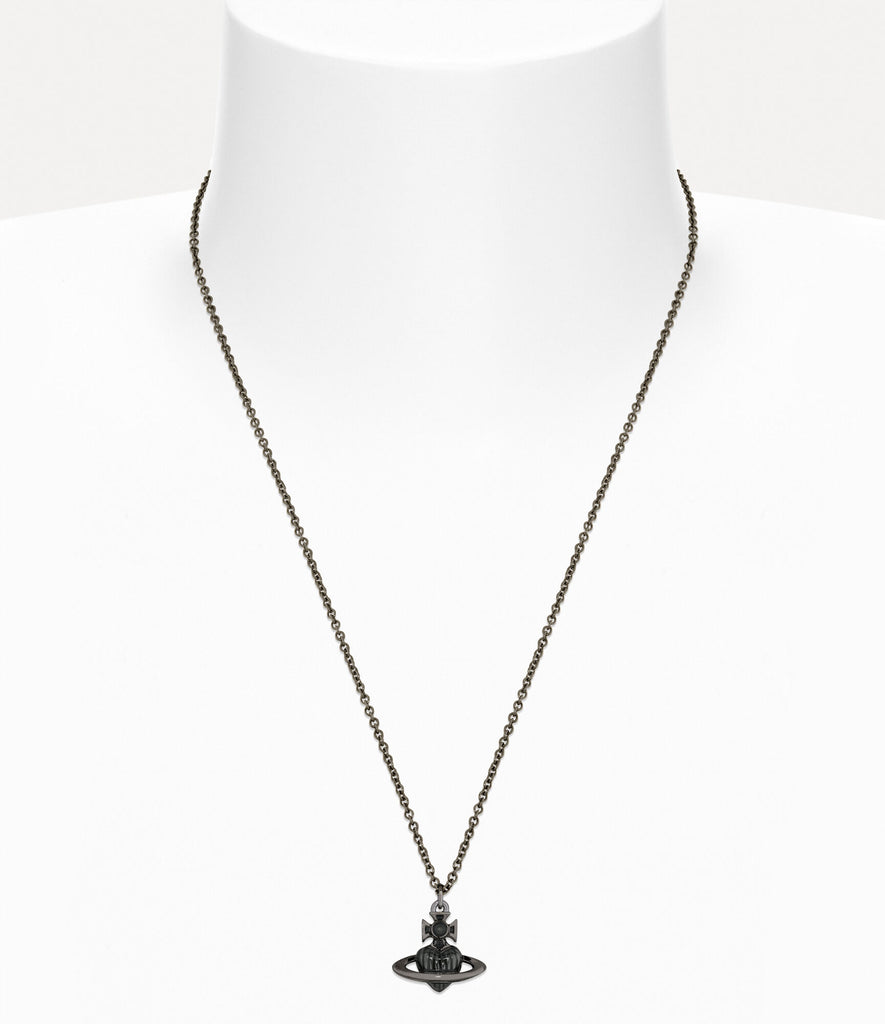 Vivienne Westwood MAN. FABIANNO PENDANT - RUTHENIUM / TRANSPARENT BLACK