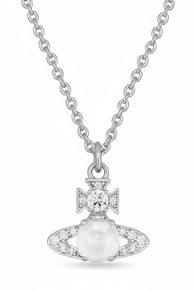 Vivienne Westwood ONDINA PENDANT PLATINUM / WHITE CZ