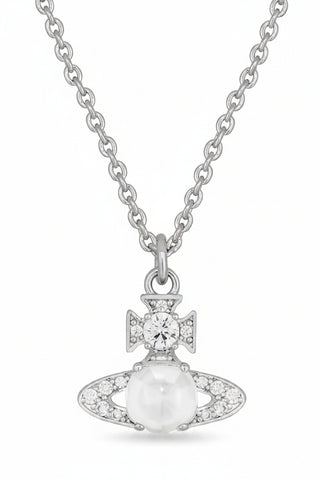 Vivienne Westwood ONDINA PENDANT PLATINUM / WHITE CZ