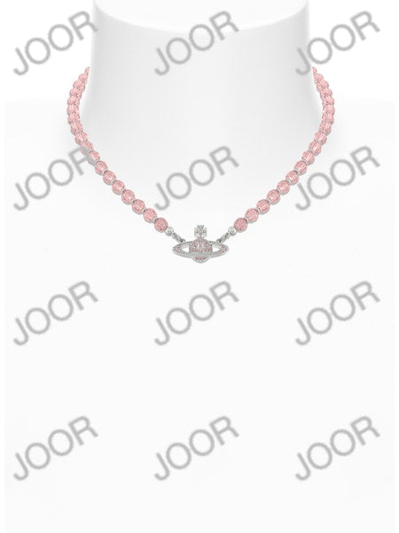 Vivienne Westwood Messaline Choker Platinum / Vintage Rose