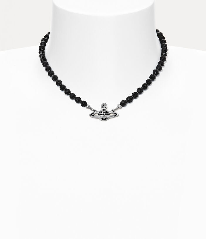 SS24 Vivienne Westwood Messaline Choker Platinum/Ruthanium