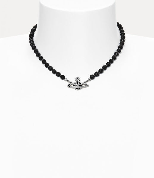 SS24 Vivienne Westwood Messaline Choker Platinum/Ruthanium