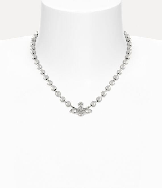 Vivienne Westwood Thames Mini Bas Relief Choker Platinum