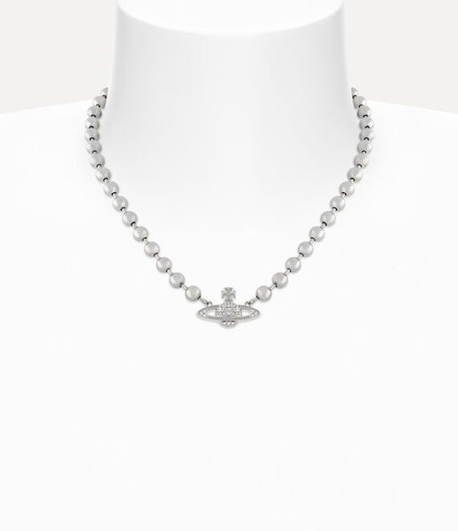 Vivienne Westwood Thames Mini Bas Relief Choker Platinum