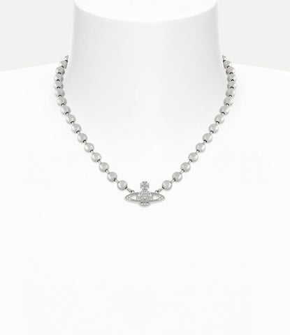 Vivienne Westwood Thames Mini Bas Relief Choker Platinum