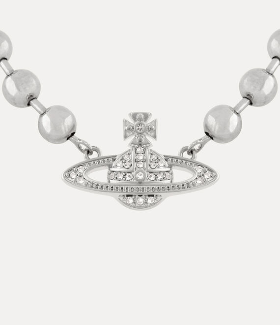 Vivienne Westwood Thames Mini Bas Relief Choker Platinum