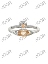 Vivienne Westwood ALLIE RING - PLATINUM / Light Brown CZ