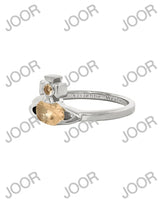 Vivienne Westwood ALLIE RING - PLATINUM / Light Brown CZ