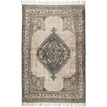 IB Handwoven Rug Brown and Dusty Blue