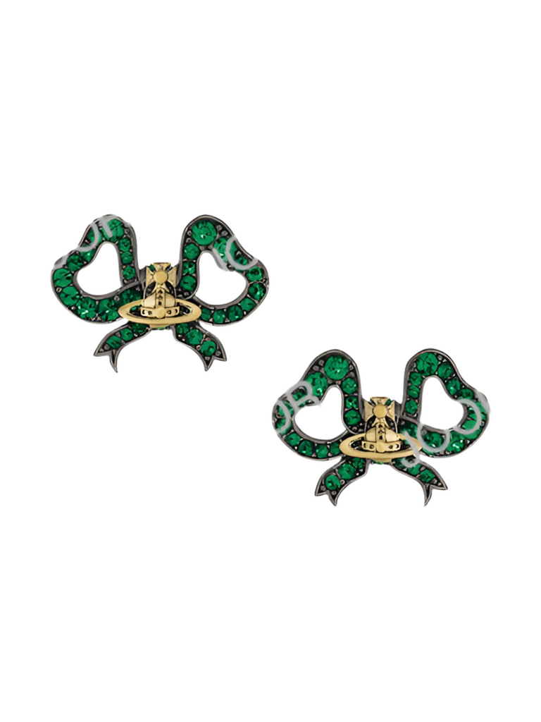 Vivienne Westwood Rigoberta Earrings Green / Gold