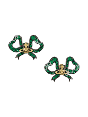 Vivienne Westwood Rigoberta Earrings Green / Gold