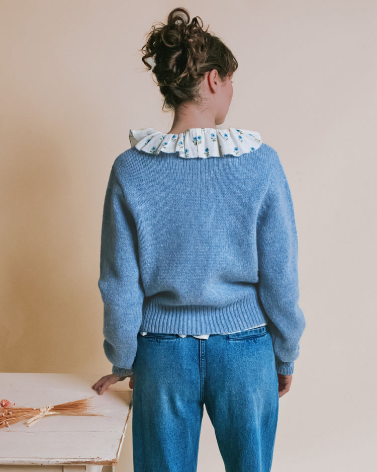 AW26 PULL Cardigan Ultra soft light blue